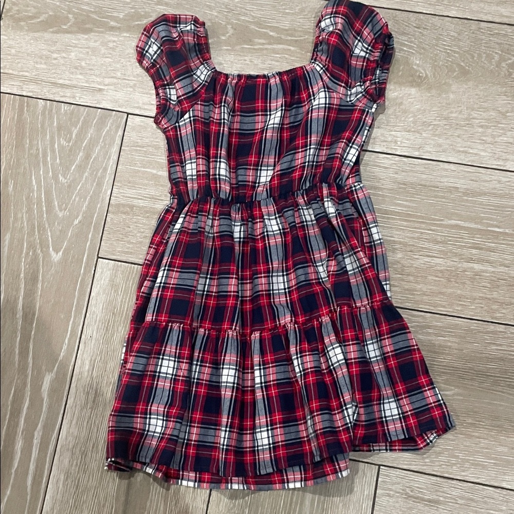 The Children's Place Navy and Red Plaid Dress (B) - Picture 4 of 4